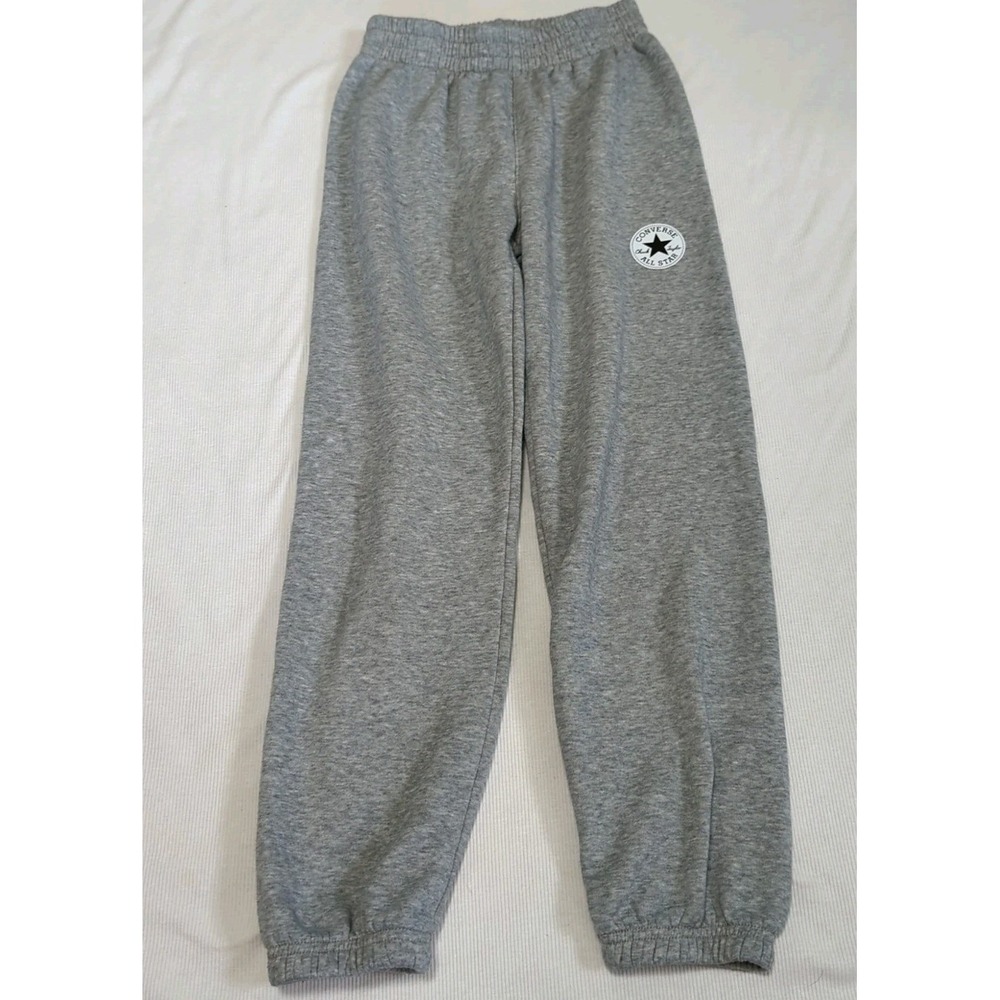 Converse Chuck Taylor All Star Boys Size Small 8/10 Gray Fleece Joggers‎ 317